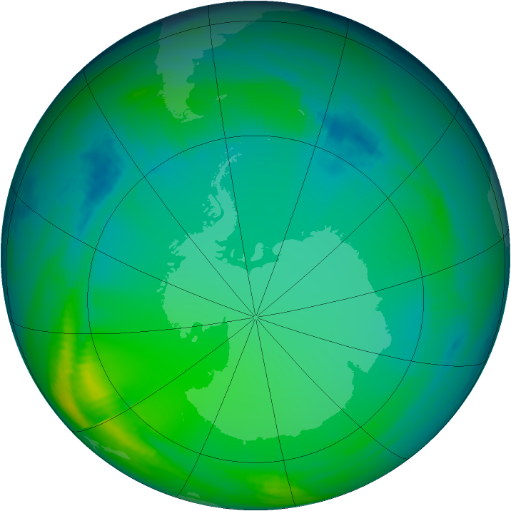 Ozone Map 1998-07-04